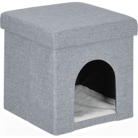 Pozo plegable para gatos gris claro (1/5)