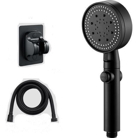 Soffione doccia ad alta pressione, soffione doccia a 5 modalità con tubo flessibile da 1,5 m, soffione doccia a risparmio idrico, soffione doccia per bagno, soffione doccia a risparmio idrico con tubo (1/4)