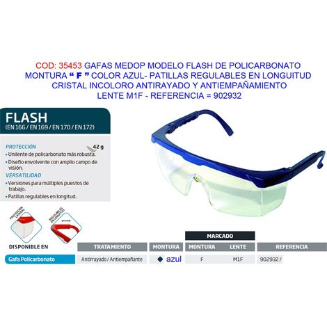 Occhiali Medop Flash In Policarbonato Incolore Blu Antiappannamento 902932