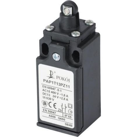 Interruptor de l铆mite 1R 1Z, pulsador de pl谩stico y acero con rodillo de pl谩stico 脴11 PAP1T13PZ11 A37-1030