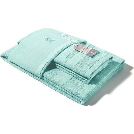 Asciugamani Salvietta Bagno In Morbida Spugna Modello Joy Colore Menta (1/3)