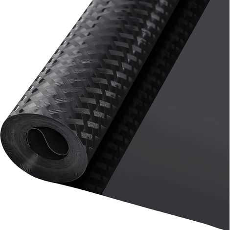 Tapis Fond de Tiroir Antiderapant Grille Noire Protection Tiroir Cuisine EVA Non-adhésif La Découpe Personnalisable Antibacterien Étanches pour Tiroir Frigo Placard 50x500CM (1/5)