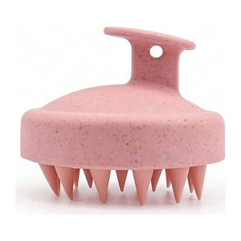 1 brosse de massage du cuir chevelu en silicone rose, outil de lavage de cheveux de douche avec fonction de massage corporel pour salon et maison, accessoire de soins capillaires pour femmes