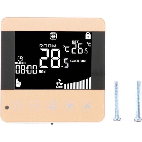 Termostato intelligente Wi-Fi Crezuo per climatizzatore centralizzato con schermo LCD touchscreen, modello HY08AC-3-Crezuo