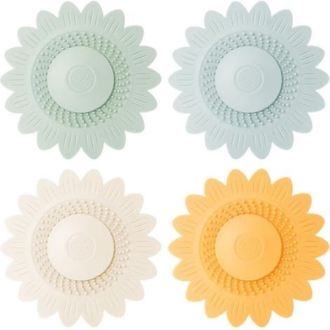 CCYKXA Pieces Universal Bathtub Plug, Sink Plug, Bathtub Drain Plug, Silicone Shower Drain Plugs for Bathtub, Sink, Bathtub, Kitchen, Bathroom (4 Colors)