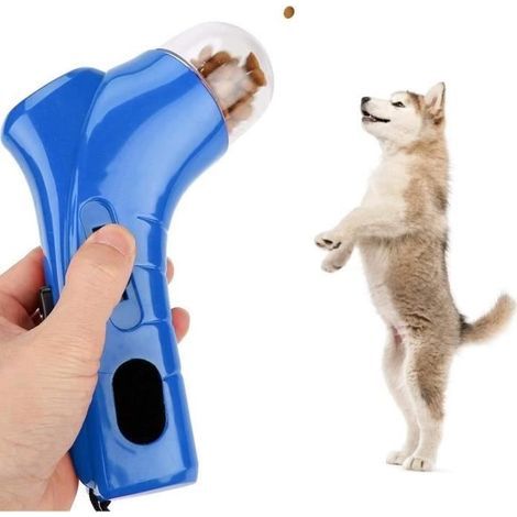 (Bleu)Lanceur d'aliments pour Animaux de Compagnie Interaction avec Les Animaux - Bleu (1/4)