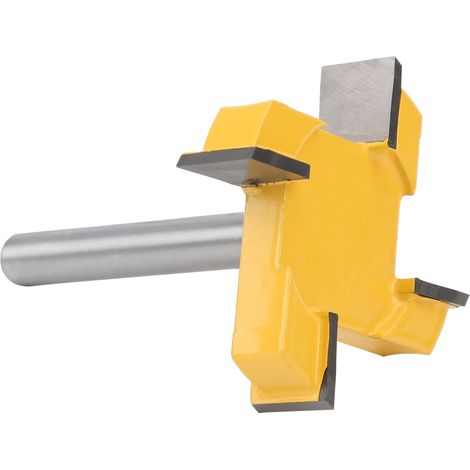 Fraise à rainurer en T, queue de 8 pouces, 4 dents, pour le travail du bois, en acier au carbone allié, 8 x 51 x 1/2 pouce (1/5)