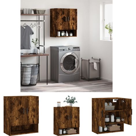 The Living Store Wandschrank Räuchereiche 60x31x70 cm Holzwerkstoff - Aufbewahrungsschränke & Schließfächer (1/5)