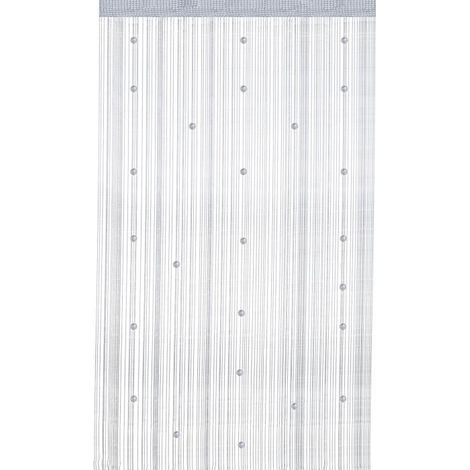 Rideau de Porte avec Perles de Cristal argenté 100 x 200 cm Rideau de séparation pour PorteMurfenêtreMariagecaféMaison LSZFBA 95 (1/4)
