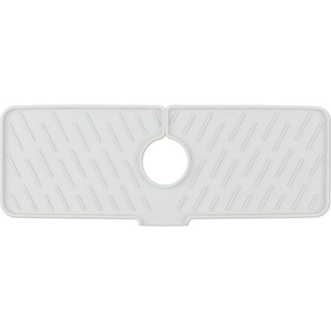Wasserhahnmatte, Küchenarmaturmatte, saugfähige Wasserhahnmatte, Spülbeckenablaufmatte, lebensmittelechte Ablaufmatte (beige)