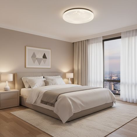 Plafonnier LED 35 31W 3000K 4000K 6000K Blanc Metal et Acrylique (1/5)