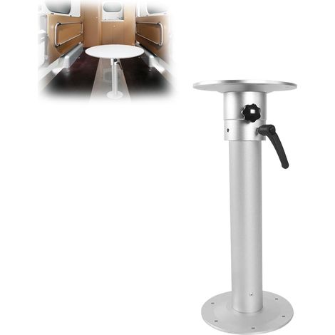 Socle de table réglable avec poignée économe en main-d'œuvre, réglable de 455 à 740 mm, kit de base de table en alliage d'aluminium rotatif à 360 degrés pour camping-car, caravane, bateau, yacht (1/5)