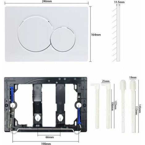 Geberit Sigma 30 WC-Betätigungsplatte. Robuster Kunststoff. Werkzeuglose Montage. Elegantes, minimalistisches Design. SIGMA01 (1/2)