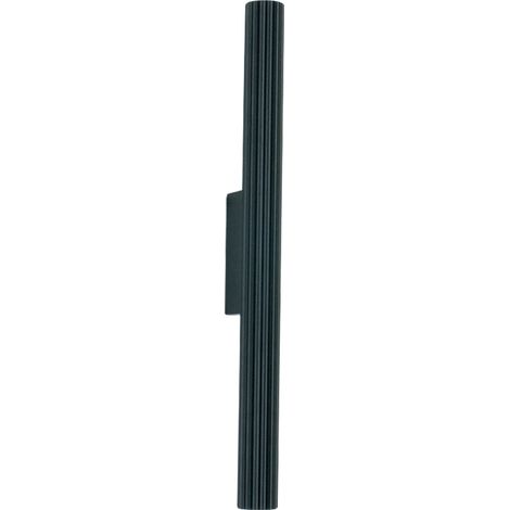 Applique Murale Intérieure LED 2x6W Direct/Indirect IRC90 Noir Sablé ZAMBELIS 25218 - 24 deg - Blanc chaud - 3000K