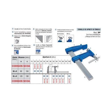 Serre joint à pompe Saillie 90 mm / 30 cm - Wilmart (1/8)