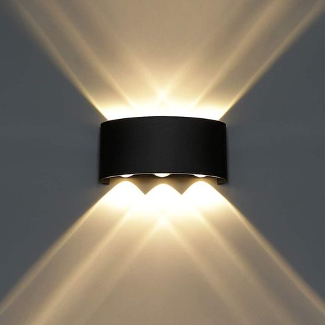 Applique murale moderne LED, éclairage vers le haut et vers le bas, étanche, en aluminium, pour intérieur et extérieur, idéale pour la salle de bain. (1/5)