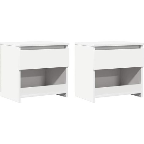 Maison Exclusive - Comodini 2 pz Bianco 40x30x39 cm in Legno Ingegnerizzato (1/5)