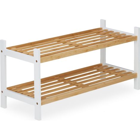Scarpiera moderna decorativa ingresso 80 x 30 x 70 cm stoccaggio efficiente in bambù naturale 130010344