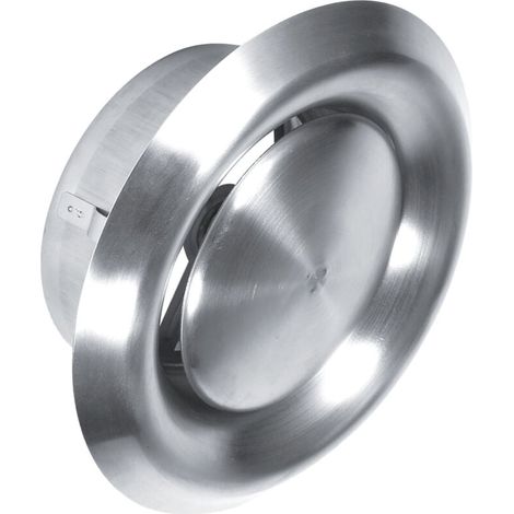 Ulisem 125 mm Lüftungsgitter aus Edelstahl, verstellbarer Luftauslass, geeignet für Frischluftsysteme wie zentrale Klimaanlagen (Silber) (1/4)