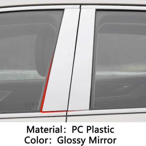 TPU/Glänzende Spiegelsäulenabdeckung für Mazda 6 GH Sport Coupé 2009–2015, Türfensteraufkleber, 8-teilig – Glänzender Spiegel (1/5)