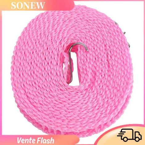 Corde A Linge Exterieure - Nylon - 5 M - Portable Antiderapante - Pour Jardin Terrasse Balcon - 1 Piece (1/5)