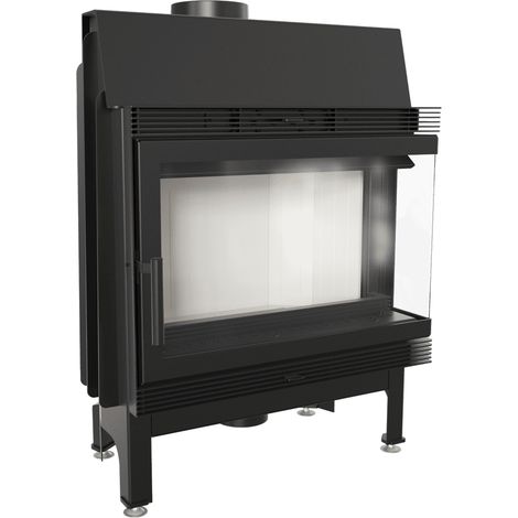 Kamineinsatz aus Stahl KRATKI BLANKA rechts 11 kW Ø 180 (1/5)