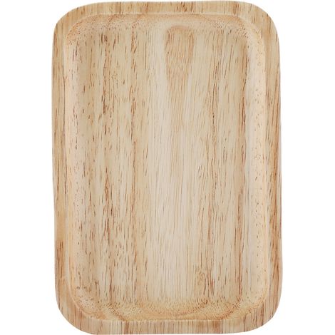Plateau En Bois Massif - 18x12.5cm - Pour Thé Sushi Et Café - Usage Domestique Et Commercial - Lot De 1 (1/5)