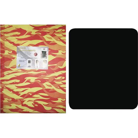MBM – Protecteur de sol en acier au carbone 60x70 cm – Épaisseur 2 mm – Pour poêle à bois et à granulés – Protection contre les étincelles