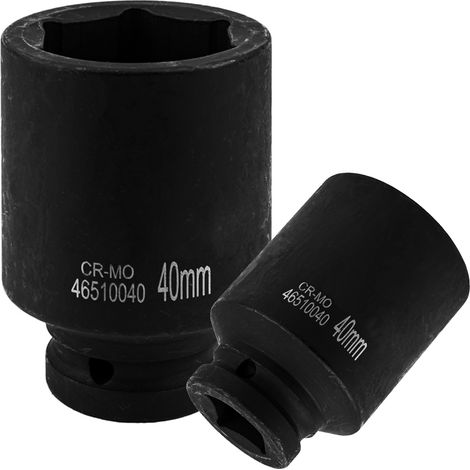 Vaso de impacto largo de 3/4" (40 mm) y 6 puntas (1/2)