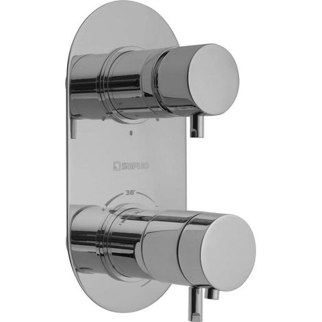 RHAPSODY mitigeur thermostatique de douche à encastrer, 3 sorties, chromé