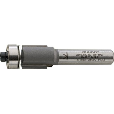 Fresa de estar nivelado, herramienta de madera, Ø : 12,7 mm, Largo útil 25,0 mm, Largo total 66 mm