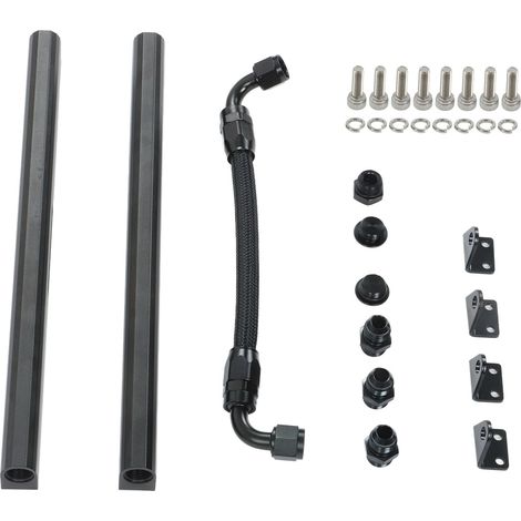 EFI-Kraftstoffverteilerleiste aus Billet-Aluminium, schwarz, -8AN, Hochleistungsstabil, für LS1- und LS6-Kraftstoffversorgungssatz (1/5)