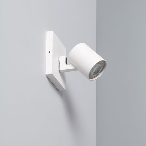 Foco Portalámparas de Superficie Direccionable de Aluminio Gylu para Bombilla GU10 Blanco