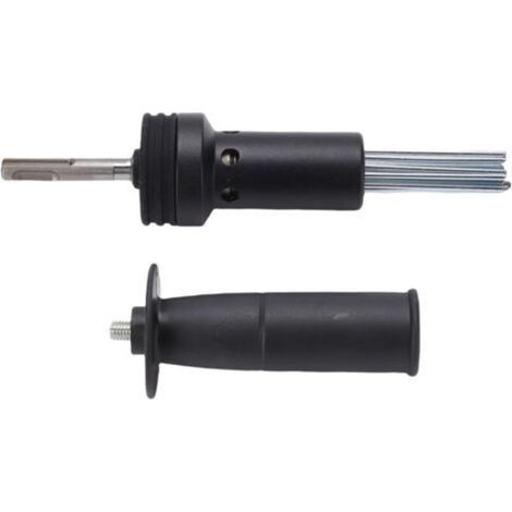 Accessoire de détartrage à aiguilles pour marteau électrique, tige ronde, adaptateur 2 fosses et 2 fentes, construction en acier allié, éliminateur de peinture, de rouille, de saleté et de poussière d (1/4)