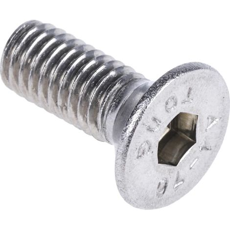 Vis 6 pans à tête fraisée hexagonale, M6 x 16mm, en Acier Inoxydable ( Prix pour Paquet de 200 )