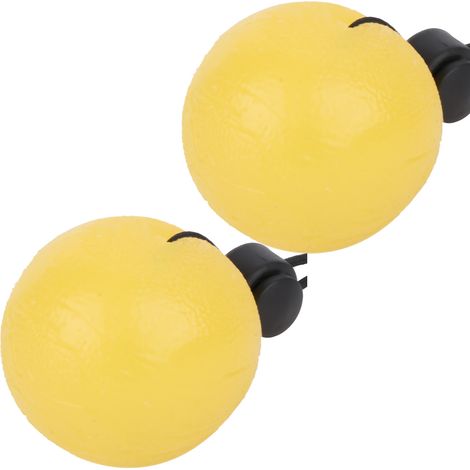 2 Balles Anti-Stress en Silicone pour Exercices de Poignet et Massage - Jaune 15 Degrés (1/5)