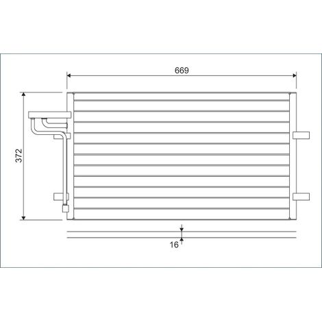 Condenseur, climatisation Valeo 818046 FORD 1234248 1335552 1491689 1516838
