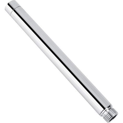 Bras de Douche Extension Bras Tube d'Arrosage en Acier Inoxydable pour Pommeau de Douche de Salle De Bains, Taille du Filetage G1/2 Pouce,201 Avec le Chromage(6 Pouces,1/2") (1/5)