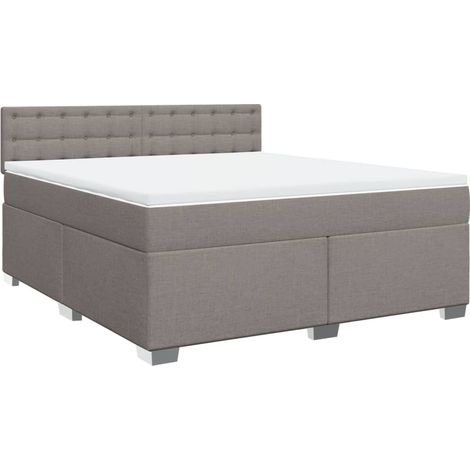 Maison Exclusive - Giroletto a Molle con Materasso Tortora 180x200 cm in Tessuto (1/5)