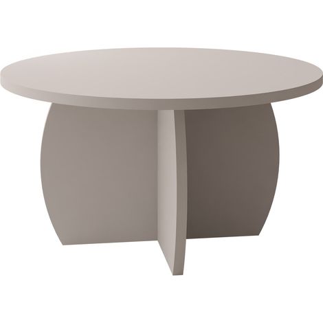 Mesa de centro Comfivo Pagas, Beige, 40x0x0cm, Diámetro: 74, Aglomerado laminado, Redonda