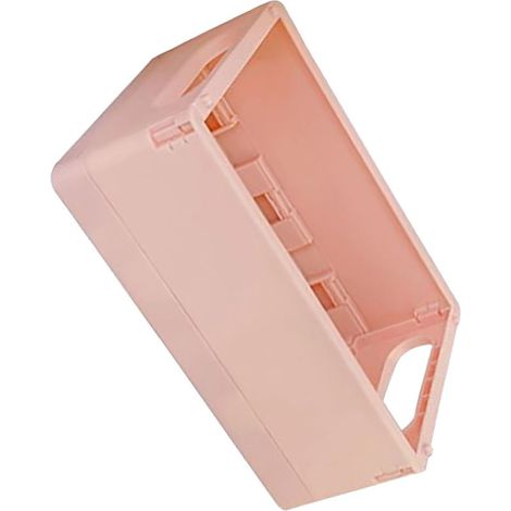 Stapelbare und zusammenklappbare Aufbewahrungsbox aus Kunststoff für den Schreibtisch, Aufbewahrungskorb für Bürobedarf, Snacks, Spielzeug und Scrapbooking-Materialien, hellrosa (1/5)