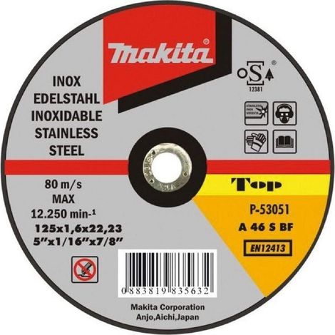 Disco da taglio "Makita" ultrasottile per acciaio, metalli e lamiere -Ø 115 x 1.6 mm