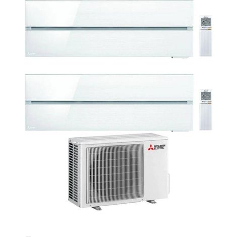 Mitsubishi Climatizzatore Dual Split Kirigamine MSZ-LN Bianco 9+18 con MXZ-2F53VF4 Inverter R-32 Wi-Fi Classe A+++