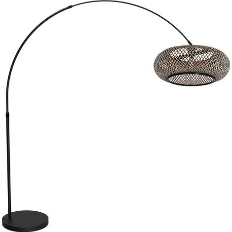 Mexlite - lampada da terra - Flair - nero - bambù metallo -