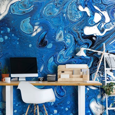 Papier peint Blue Stream - 150 x 105 cm (1/4)