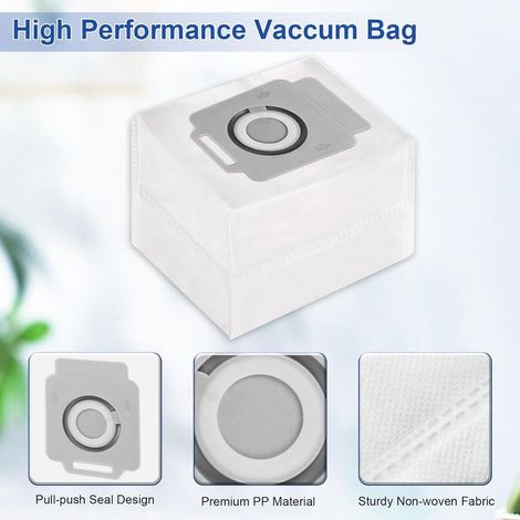 10 Vacuum Cleaner Bags for iRobot Roomba i7 i7+ i3 i3+ i4 i4+ i6 i6+ j7 j7+ i8 i8+S9 S9+ E5 E6 E7 Clean Base, Replacement Dust Bag Accessory for Allen Vacuum Cleaner
