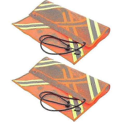 Drapeau de signalisation réfléchissant en maille, compatible avec les voitures, lot de 2, visibilité améliorée (1/5)