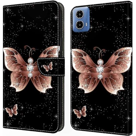 Portefeuille Cuir avec Motif 3D pour Moto G24 Power, Coque Téléphone avec Fonction Support (1/5)