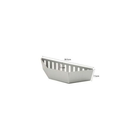 Lot de 2 paniers à charbon de bois pour barbecue - Pour camping et hayon - Design zingué - Crezuo