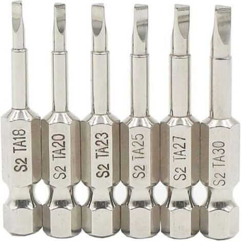 6 pièces 50mm 1/4 tige hexagonale magnétique tête triangulaire jeu d'embouts de tournevis en acier S2 embouts de tournevis Triangle foret (1/4)